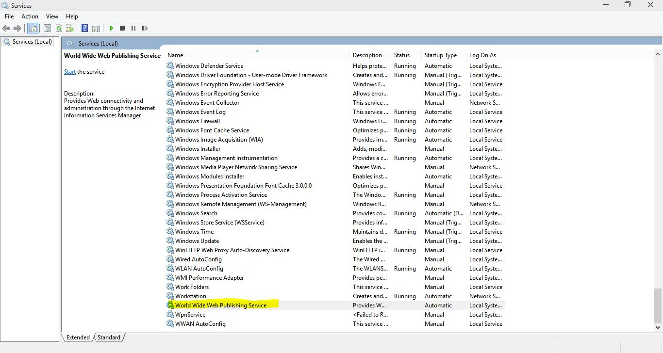 Wamp on Windows 10 - Services